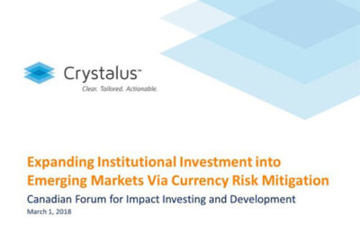 Crystalus delivers the inaugural webinar for the Canada Forum for Impact Investment and Development
